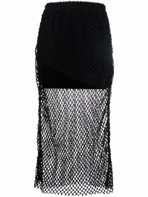 Pletená sukně Marques'almeida - černá