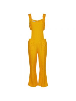 Sukienka bawełniana Moschino Pre-owned żółta