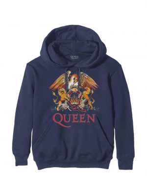 Классическая толстовка с гербом Queen, темно-синий
