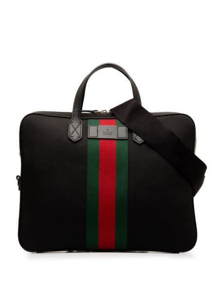 Бизнес чанта Gucci Pre-owned черно