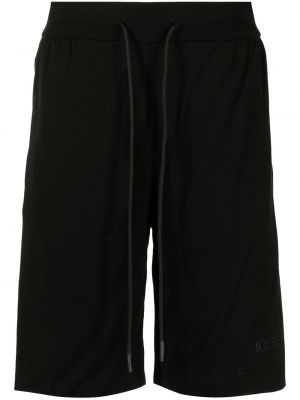 Pantalones cortos deportivos con cordones Iceberg negro