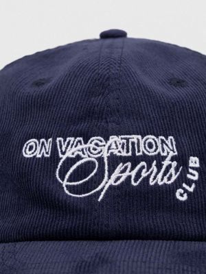 Șapcă din bumbac On Vacation albastru
