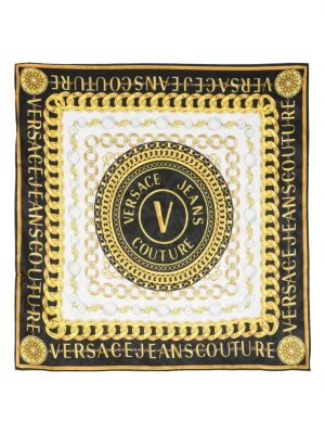 Копринен шал Versace Jeans Couture черно