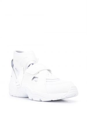 Zapatillas ajustados con cordones de tejido fleece Nike blanco