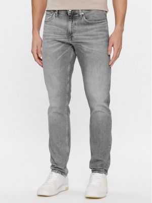 Slim fit priliehavé skinny fit džínsy Calvin Klein Jeans sivá
