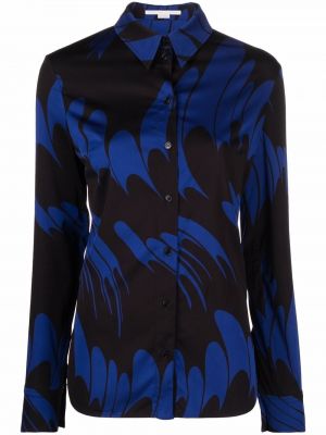 Camisa con estampado con estampado abstracto Stella Mccartney azul