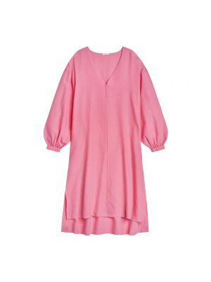 Sukienka mini na guziki z dekoltem w serek Closed różowa