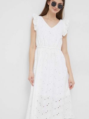 Bavlněné mini šaty Ps Paul Smith bílé