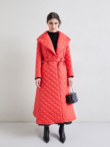 Płaszcz zimowy Sara Battaglia czerwony