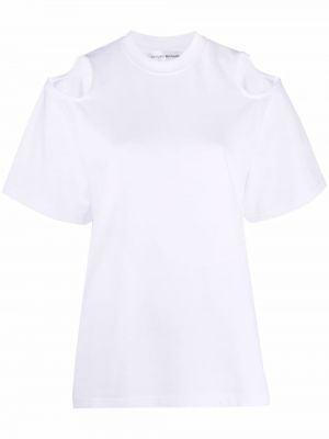 Памучна тениска Victoria Beckham бяло