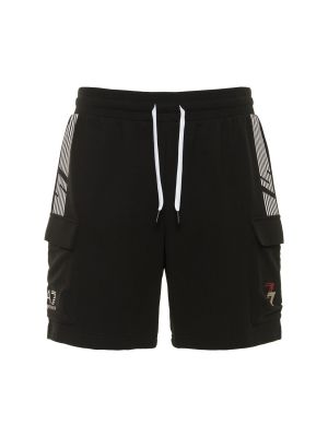 Shorts en coton Ea7 Emporio Armani noir
