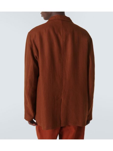 Chaqueta de lino Loro Piana marrón