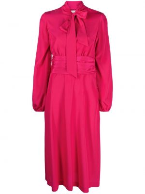 Μίντι φόρεμα με φιόγκο P.a.r.o.s.h. ροζ