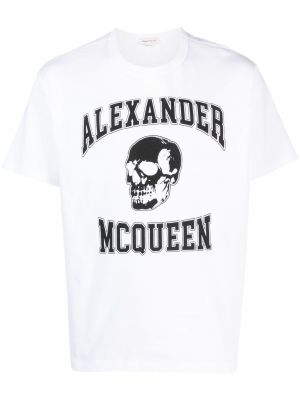 T-shirt à imprimé Alexander Mcqueen blanc