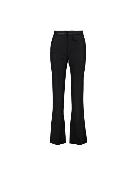 Szerokie spodnie z wysoką talią Victoria Beckham czarne