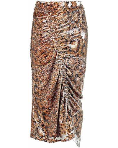 Wężowa spódnica Preen By Thornton Bregazzi, brązowy