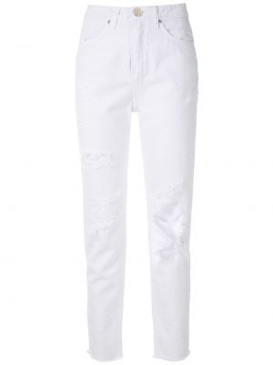 Skinny fit džinsai su įbrėžimais Olympiah balta