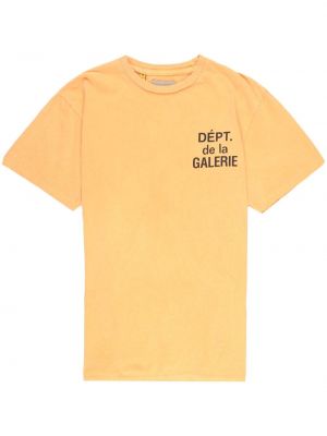 Bavlněné tričko s potiskem Gallery Dept. žluté