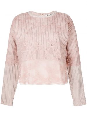 Пуловер с дантела Ports 1961 розово