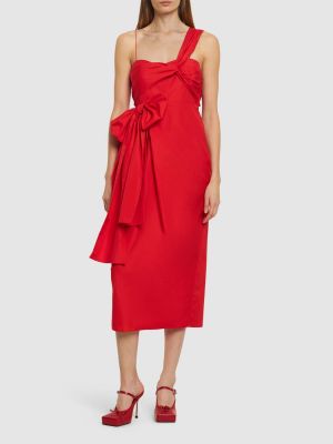 Pamučna midi haljina Cecilie Bahnsen crvena