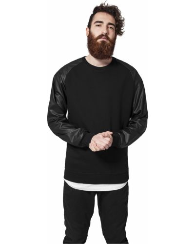 Dabīgās ādas džemperis Urban Classics melns