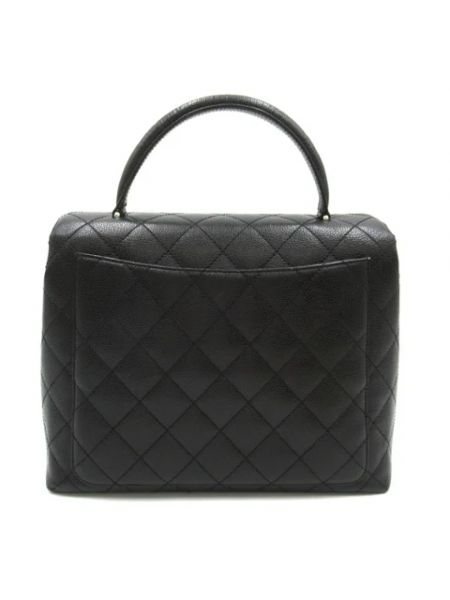 Bolsa de cuero retro Chanel Vintage negro
