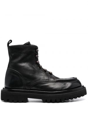 Leder ankle boots Officine Creative schwarz
