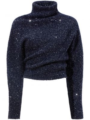 Пуловер с пайети Proenza Schouler синьо