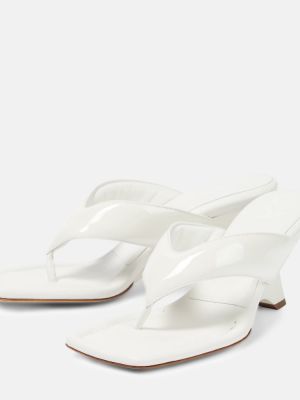 Sandalias de cuero Gia Borghini blanco