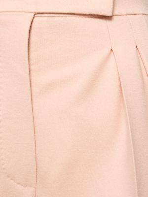 Laza szabású jersey gyapjú nadrág Max Mara rózsaszín
