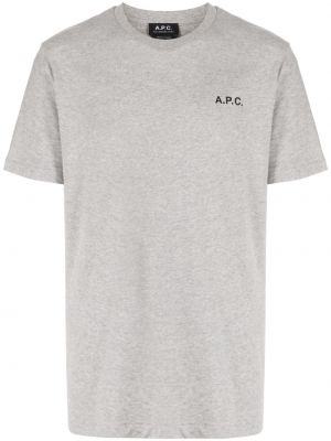 Βαμβακερή μπλούζα με σχέδιο A.p.c. γκρι