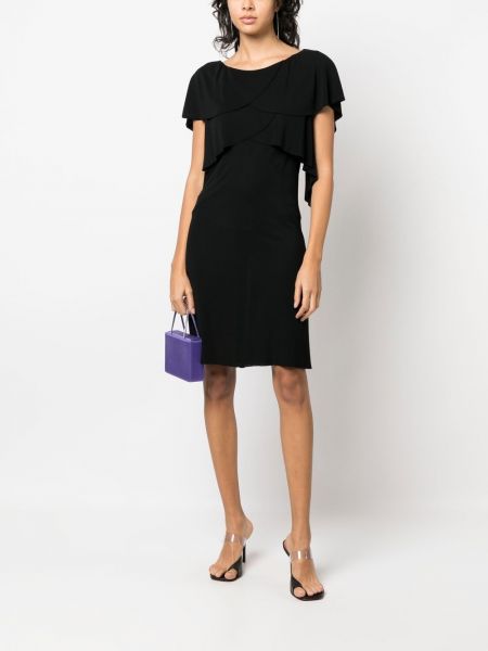 Drapované mini šaty Chanel Pre-owned černé