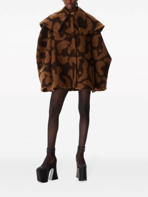 Leopardí bunda s potiskem Nina Ricci hnědá