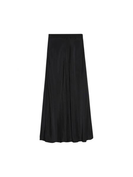 Falda larga de raso Roseanna negro