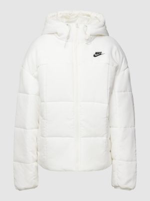 Pikowana kurtka puchowa z kapturem Nike biała