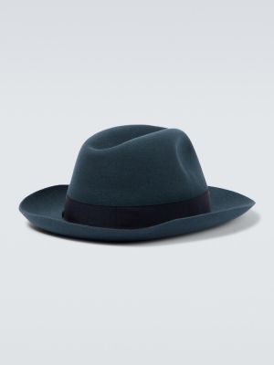 Plstěná čiapka Borsalino modrá