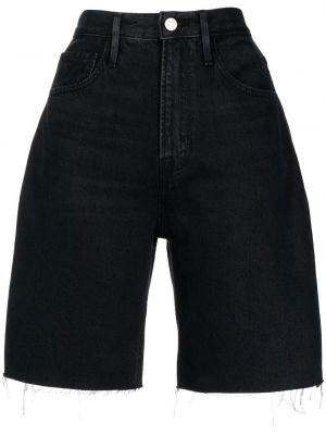 Shorts di jeans baggy Frame nero