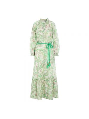 Sukienka długa z wzorem paisley Dea Kudibal zielona