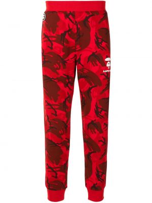 Pantalones de chándal ajustados Aape By *a Bathing Ape® rojo