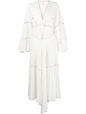 Плисирана рокля Rosie Assoulin бяло
