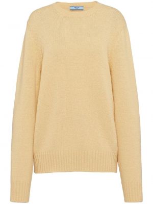 Pletený sveter Prada žltá
