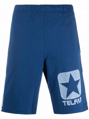 Pantalones cortos deportivos con estampado Converse azul