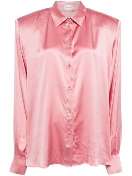 Μεταξωτό σατέν πουκάμισο Magda Butrym ροζ