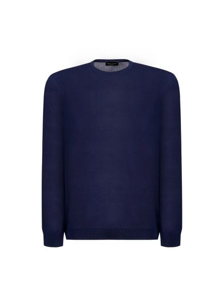 Sweter bawełniany Roberto Collina niebieski