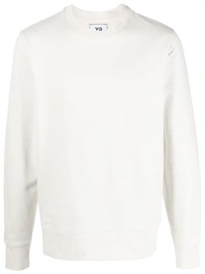 Rund hals bomull sweatshirt Y-3 hvit