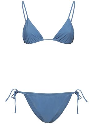 Bikini con cordones Lido azul