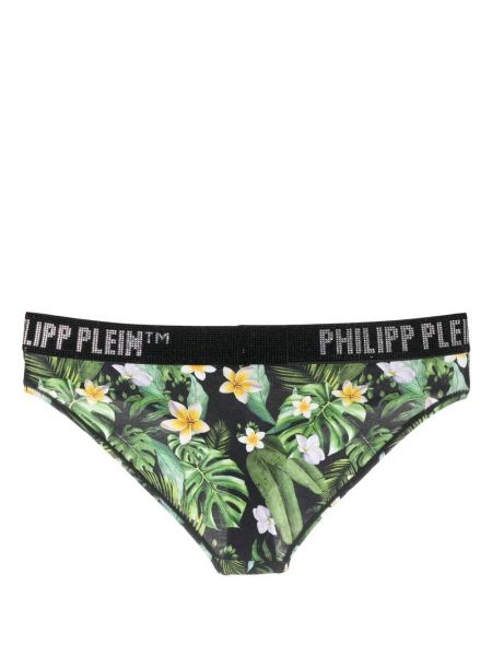 Biksītes ar ziediem ar apdruku Philipp Plein zaļš