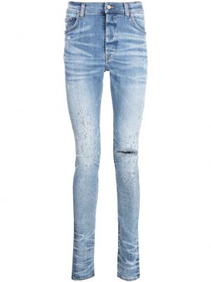 Jeans skinny slim en cristal Amiri bleu