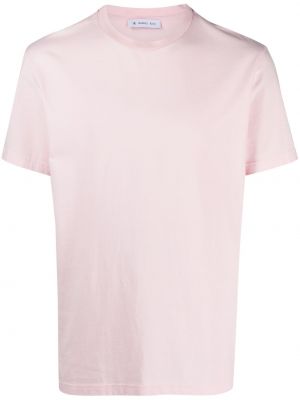 Βαμβακερή μπλούζα με κέντημα Manuel Ritz ροζ