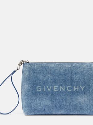 Pamučna clutch torbica Givenchy plava